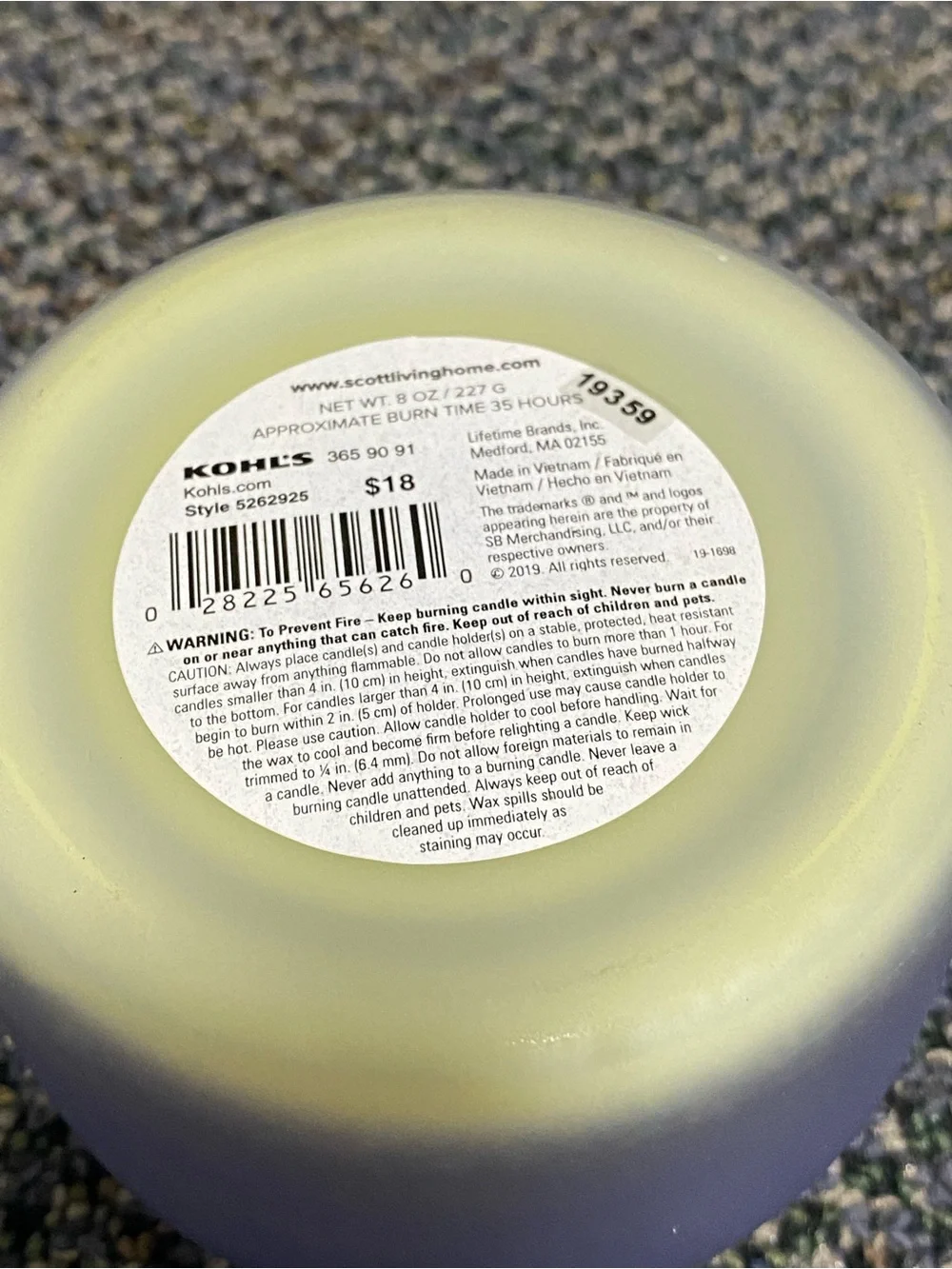Candle. Scott Living Moonlight Dance. Orchid, Jasmine, Sandalwood. NEW Kohl’s.
